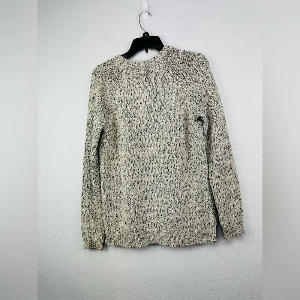 Theory Innis C Loryshare Marbled Knit Sweater in Ivory Ice/Charcoal - Picture 6 of 9